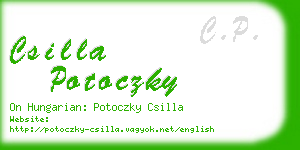 csilla potoczky business card